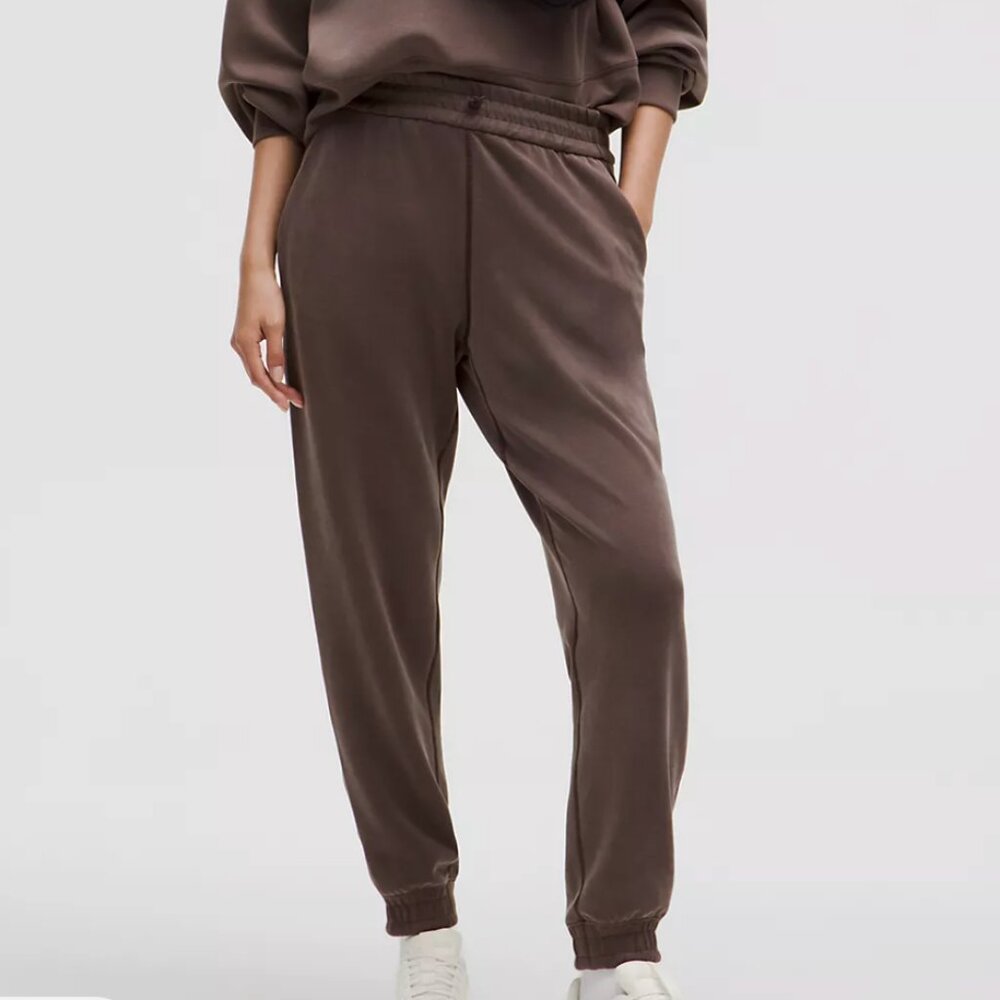 Lululemon Brushed Softstreme High-rise Jogger Espresso / Mushroom Brown Size 4